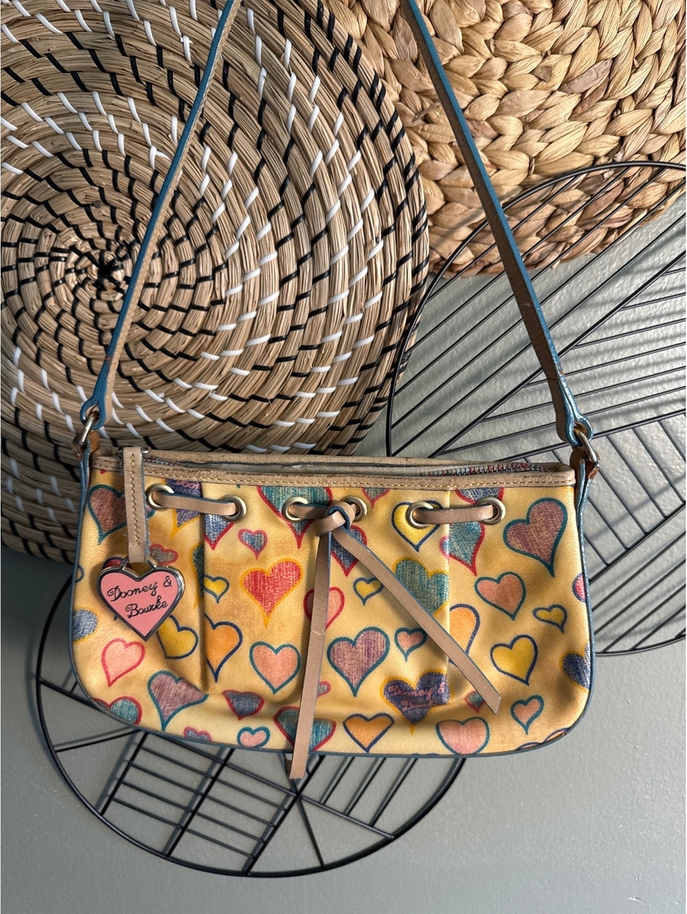 Y2K Dooney & Bourke crayon Hearts & graffiti hearts